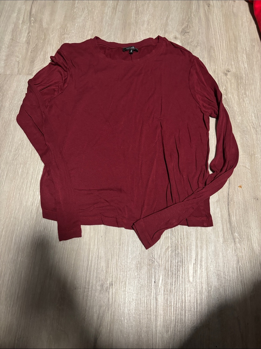 Dynamite Long Sleeve Top - Burgundy